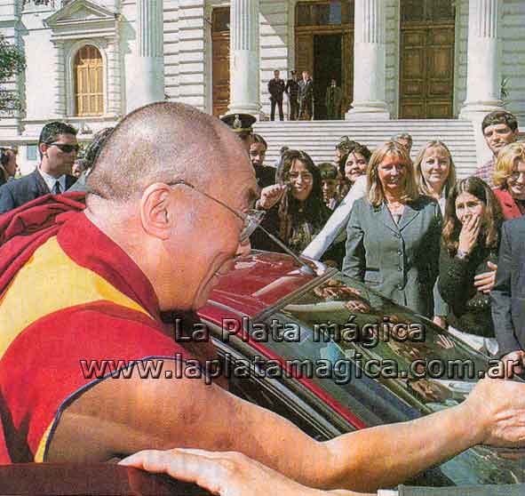 El líder espiritual del Tíbet y premio Nobel de la Paz. ciudad de La Plata Argentina.
