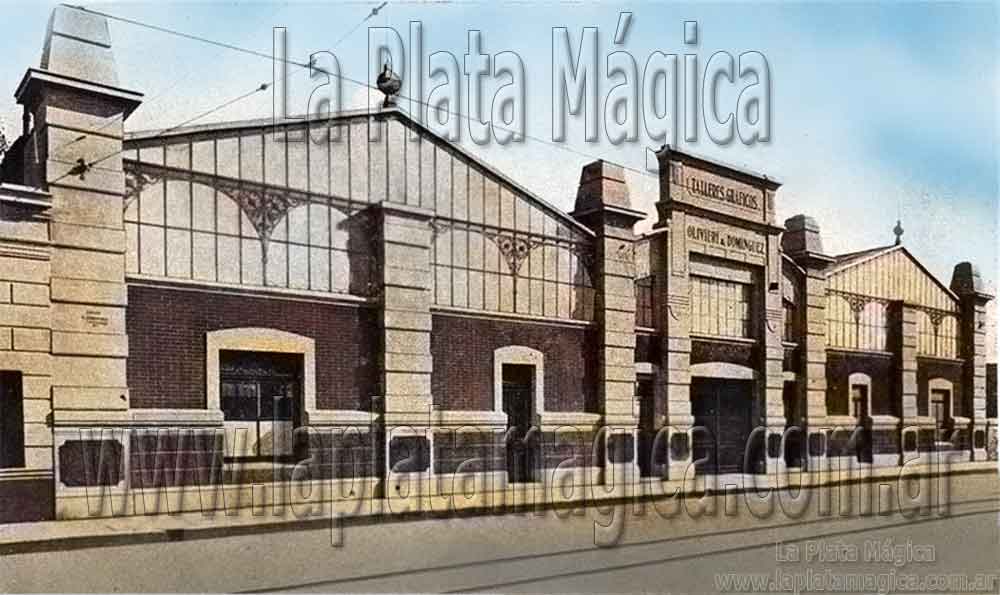 Talleres gráficos de Olivieri y Dominguez, situados en la calle 4 Nº 525 La Plata Argentina.