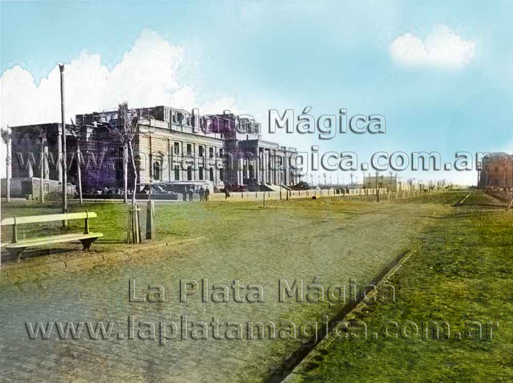 En la foto de 1884 tomada por Samuel Boote coloreada, se aprecia la hoy calle 7.