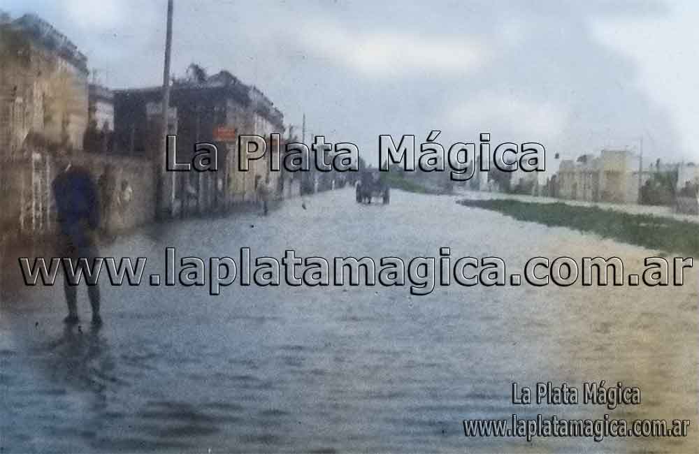 Avenida 44 inundada en 1940.