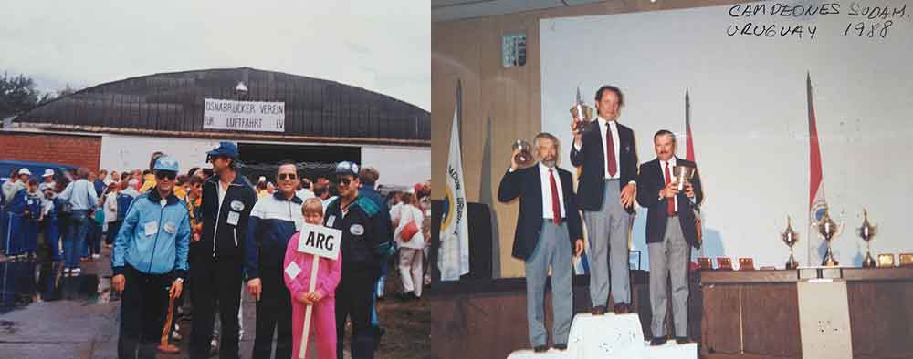 Año 1988: Termas del Arapey, Uruguay campeonatos Panamericano y Sudamericano, ganador el equipo Argentino formado todo por participantes del CALP.  
Año 1988 : Campeonato mundial de planeadores radiocntrolados F3B Alemania.