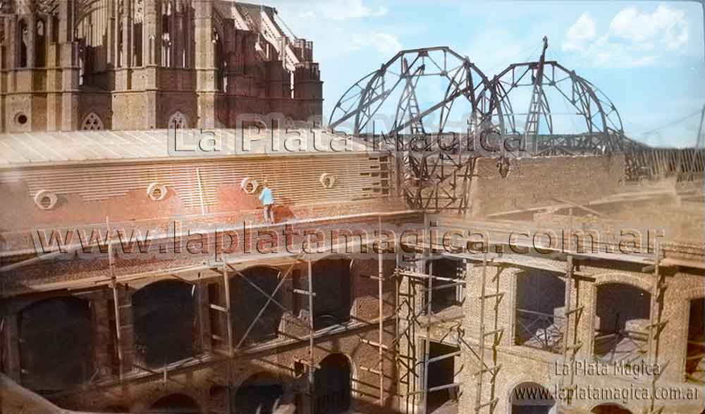 Estado de la construcción del edificio para la Escuela Normal Nacional en el año 1928.