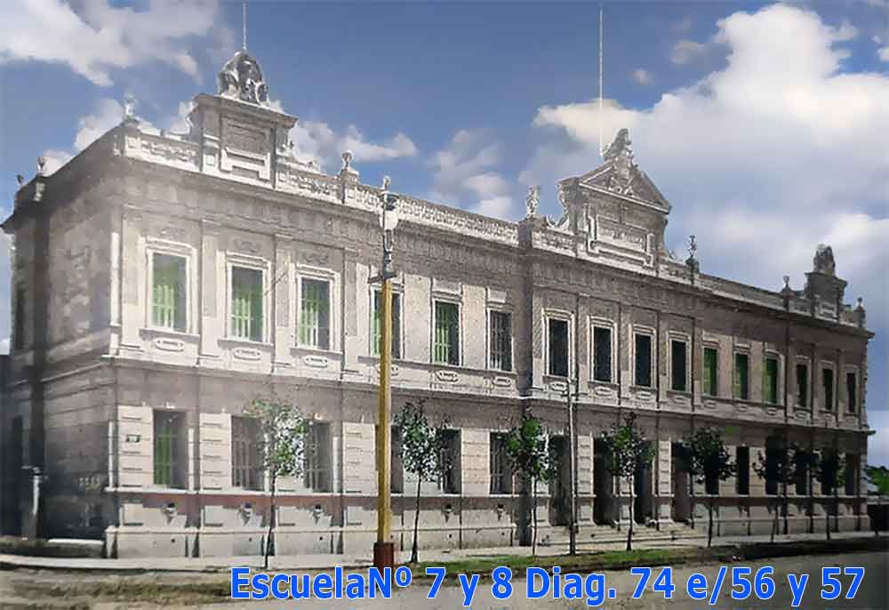 Y las escuelas en La Plata? Escuela 7 y 8 Diag.74 e/56 y 57